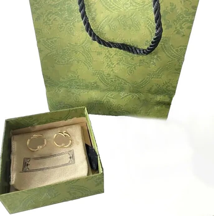 Designer 14K Gold Stud Earrings Designer For Women Hoop Earrings Stud Letter Earrings Jewelry With Box Set Valentine Day Gift Engagement