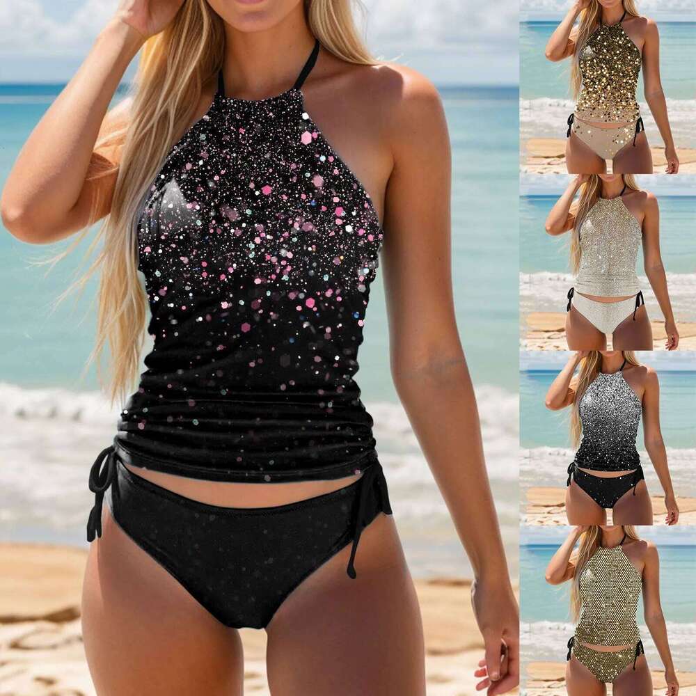 Women Beachwear Swim Tankini Monokini Swimwear Bathing Suit Two Pieces Swimsuits Plus Size Printed Tankinis Bikinis Sets 26H0313