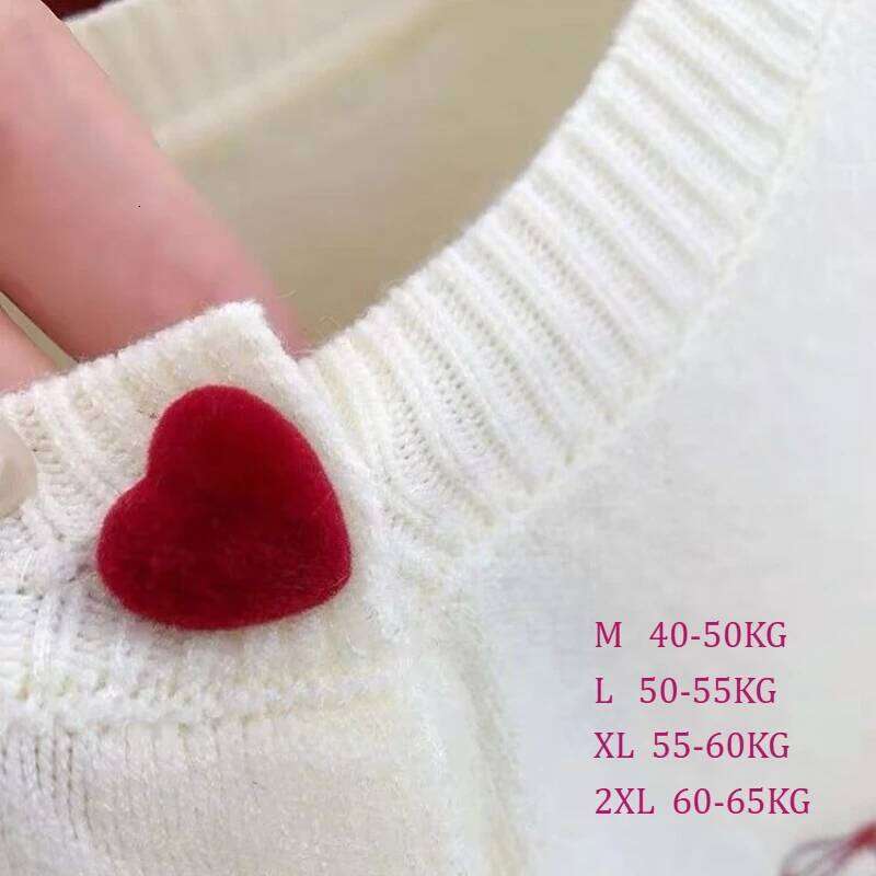 2025 Women's Autumn Embroidery Bow Knitwears Fashion Long Sleeve Heart Button Comfortable Cardigan Top Korean Ladies Sweaters Z260313