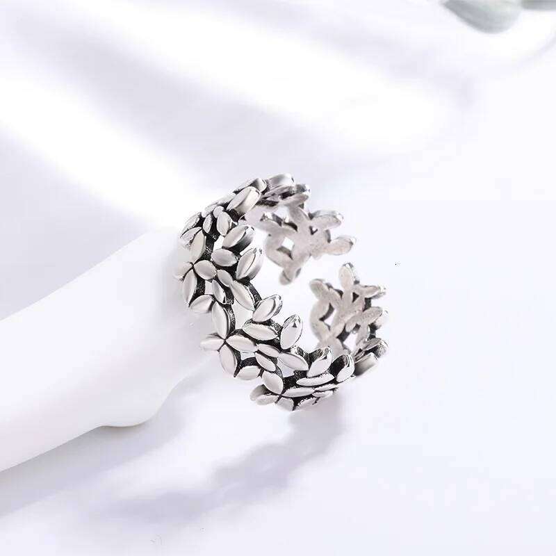 925 Sterling Silver Ring Small Leaf Plant Rings For Women Engagement Wedding Jewelry Cheap Things With H260312