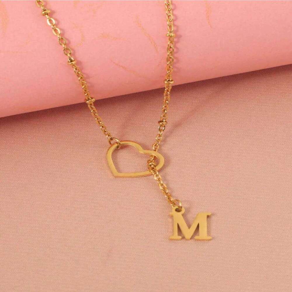 Fashion Letter Heart Stainless Steel Choker Necklace For Woman Gothic Jewelry Hip Hop Party Sexy Clavicle Chain Wholesale H260312
