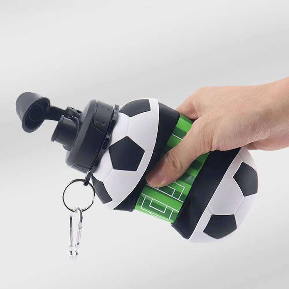 550ml Silicone Foldable Bottle Outdoor Sports Basketball Football Baseball Tennis School Leakproof Portable Water Cups Mug Z260314