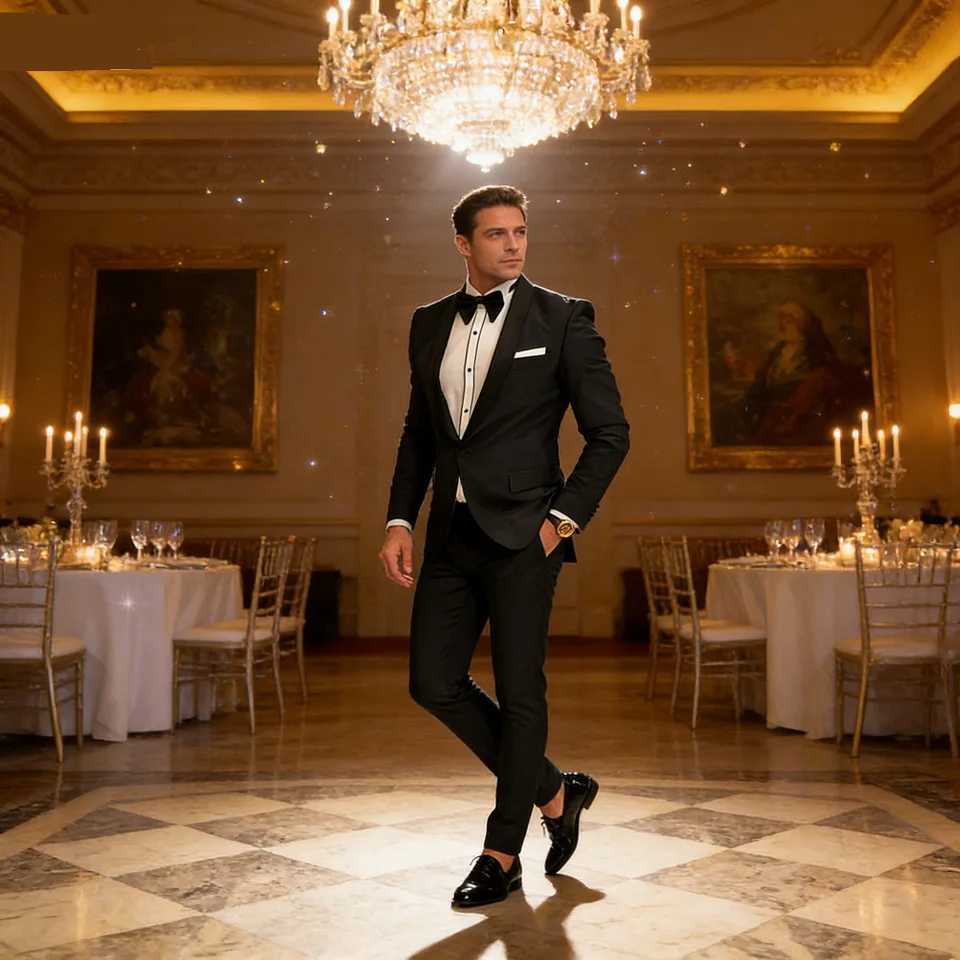 Solid Man Double-breasted 2 Piece Suit with Peak Lapel for Men Wedding Business Casual Graduation Outfit Set a04 M260313