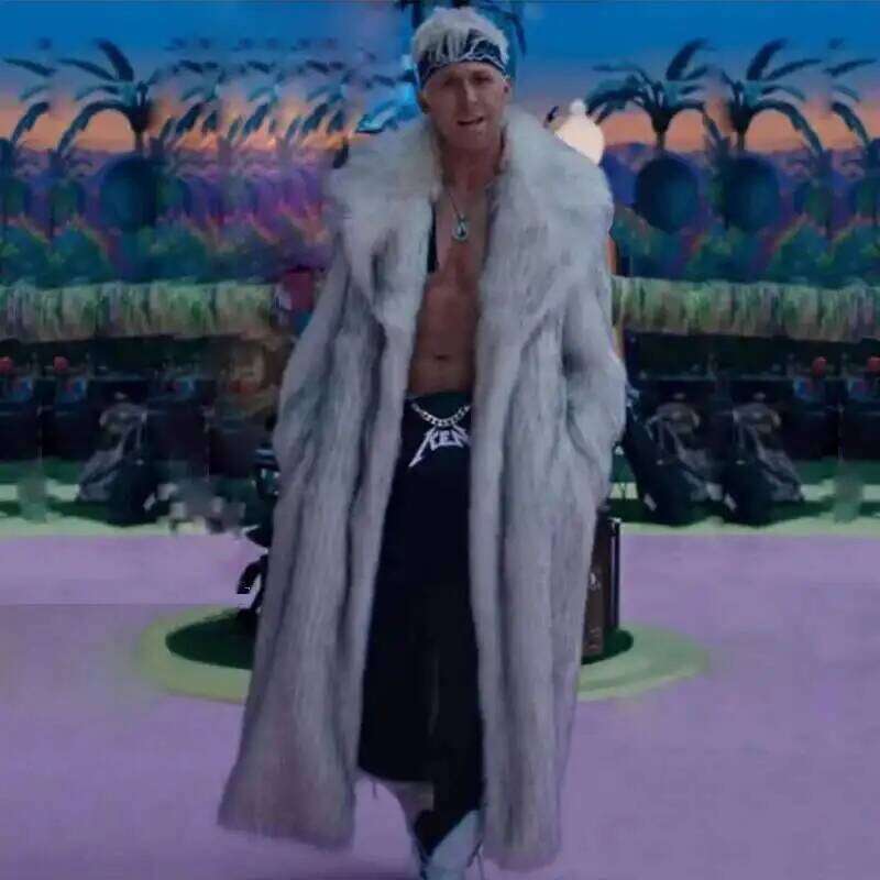 PFHQ Men's Mink Fur Coat Winter Warm Fashion Imitation 2024 Solid Color Long Sleeve Male Tops Korea fashion 21Z7156 Z260313