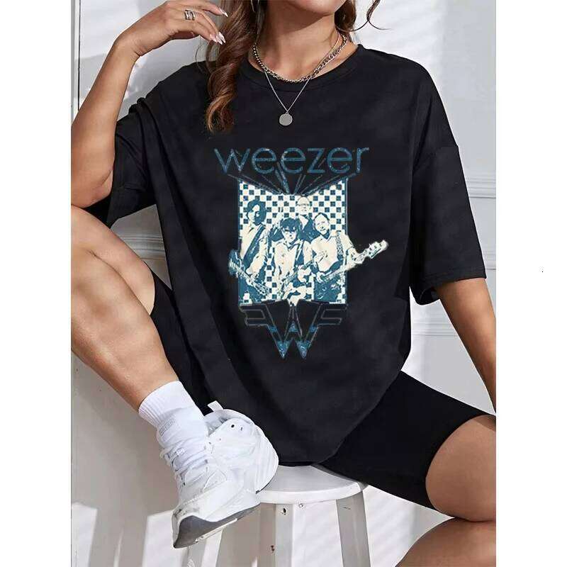 Weezer Vintage Harajuku Tshirt Women Men Short Sleeve Casual Fashion O-neck Cotton Trend Streetwear Unisex Tee Tops Z260314