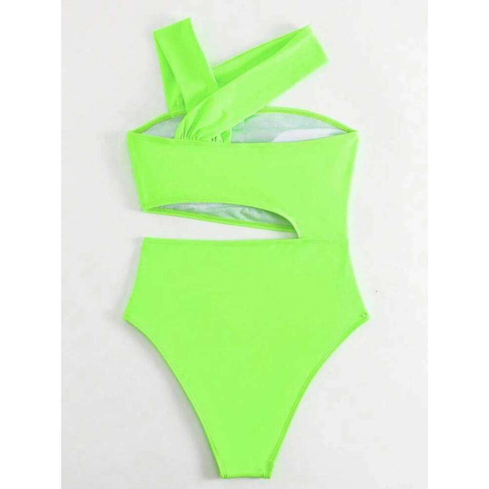 VigoCasey 2026 Solid Shoulder Swimwear Women Sexy Push Up Hollow Swimsuit Monokini Backless Summer Bathing Suit 26H0313