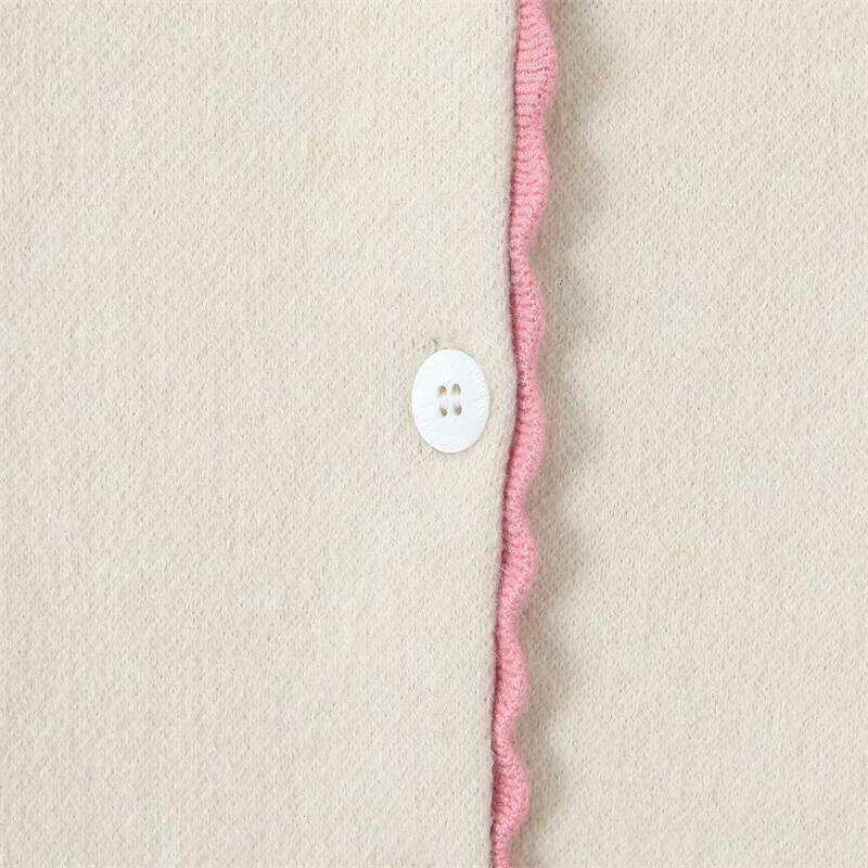 Premium Office Wear Christmas Series Lace Bow Jacquard Knit Cardigan 2026 Spring New Arrival Z260314