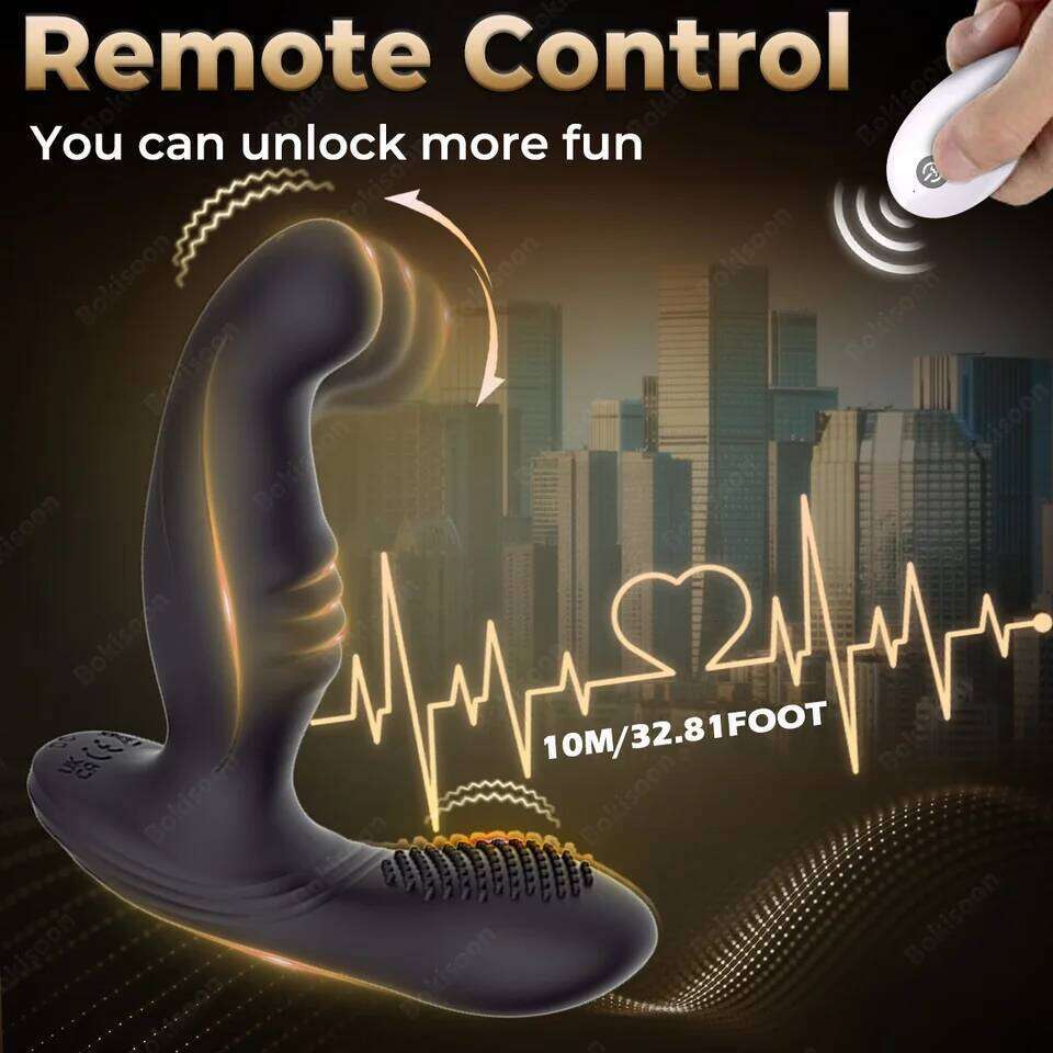 10 Wiggling Butt Plug Prostate Massager Male Men Sex Toy Vibrator Adult Toys Anal Dildo for Couples 26H0313