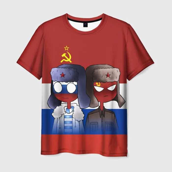 Retro Soviet CCCP 3D Print Sport Moisture-wicking Breathable Men T-shirt Harajuku Street Casual Trend Daily Comfort Short-sleeve D260313