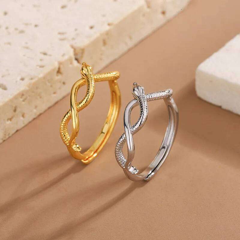 Sterling Silver Snake Wrap Dresses Engagement Rings For Women Couple Quality Jewelry Accessories Argent 925 H260312