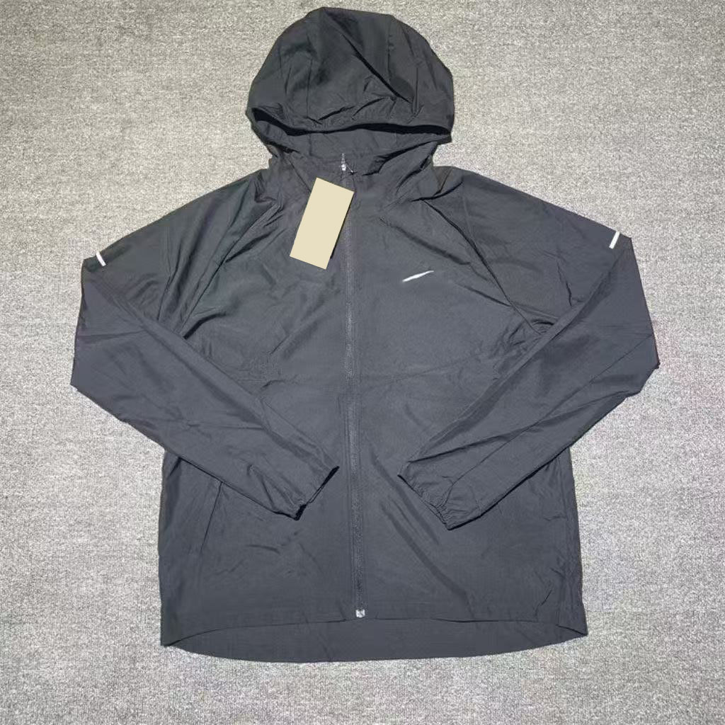 2026 Men's hooded niki jackets windbreaker windproof sportswear lightweight gym jogging sport running jacket jogger hoodi