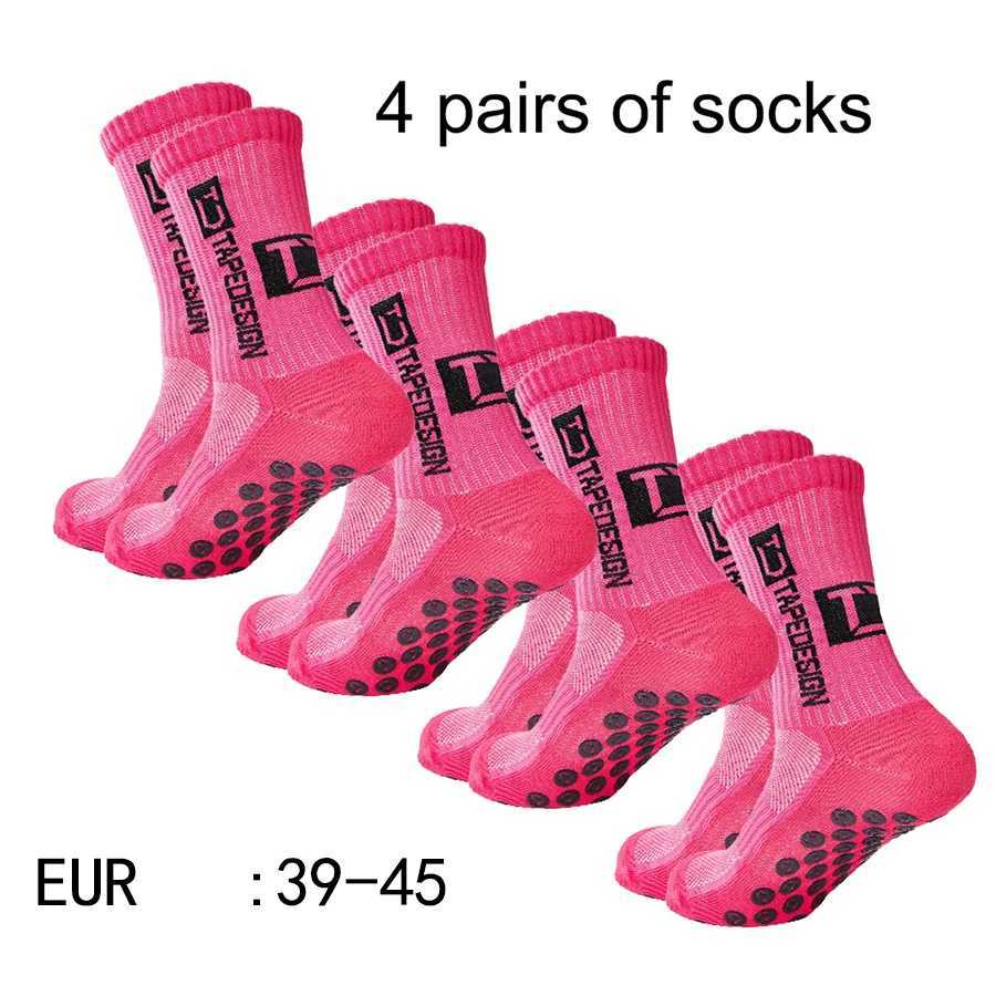 4 pairs of new TC mid tube glued football socks for sports training and competition non slip and breathable socks D260313