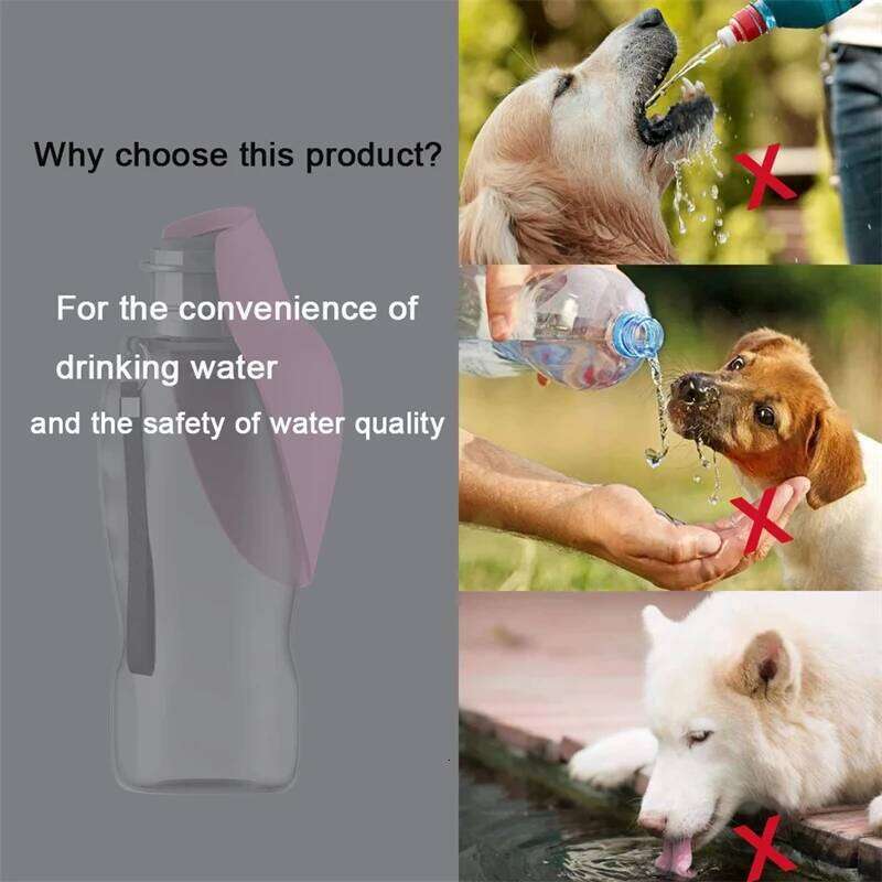 800ml Portable Dog Water Bottle For Small Large Dogs Cat Outdoor Leakproof Walking Drinking Bowls Chihuahua Bulldog Supplies 26W0313