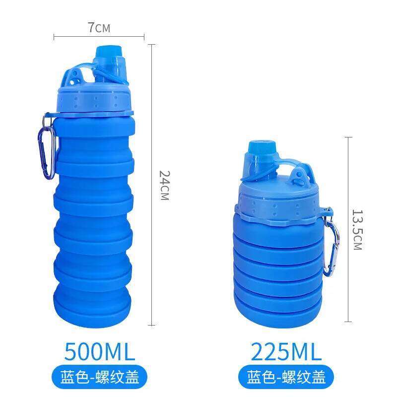 Silicone Foldable Cup Outdoor Mountaineering Travel Portable Sports Retractable Water Bottle Z260313