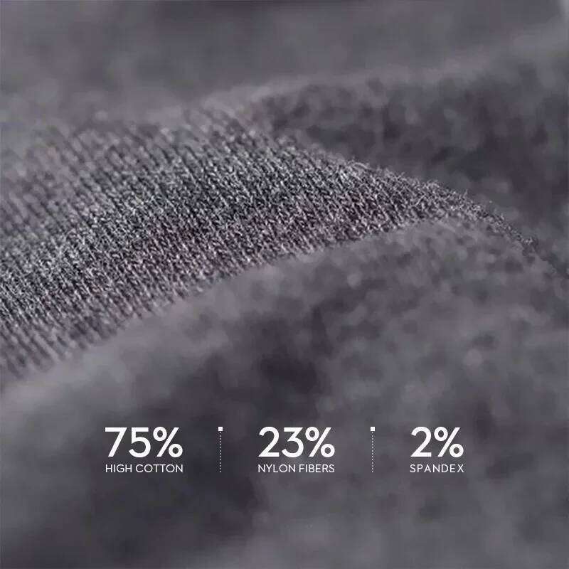 5Pairs/Lot Solid Color Cotton Black Business Soft Breathable High Elastic Men's Mid-tube Socks Large Size EU48 Z260313