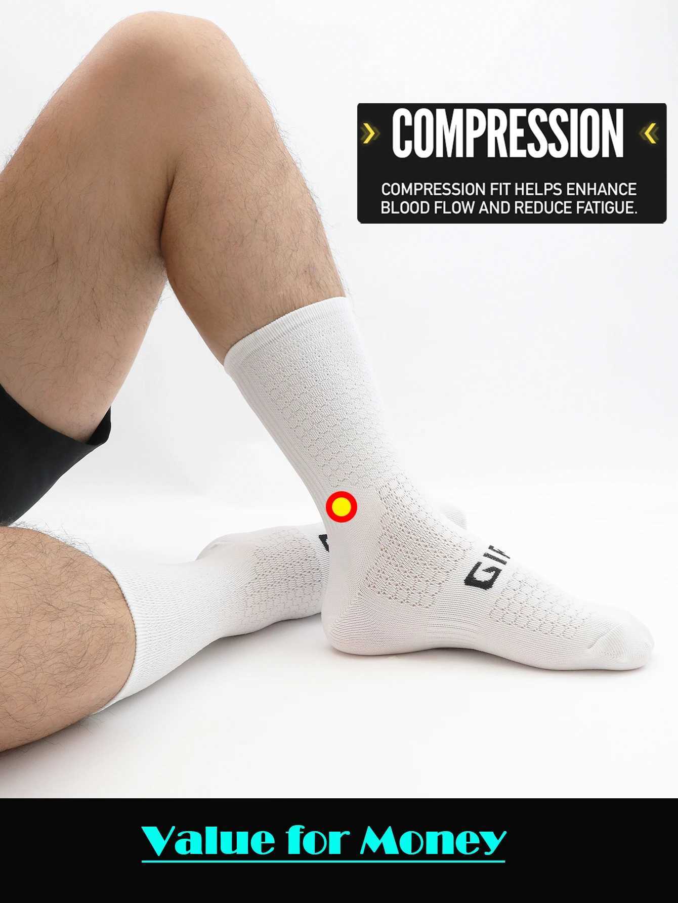 Cycling Socks Men 4 Pairs/set Biking Socks Women Sport Sweat Absorbing Breathable Football Soccer Compression Socks D260313