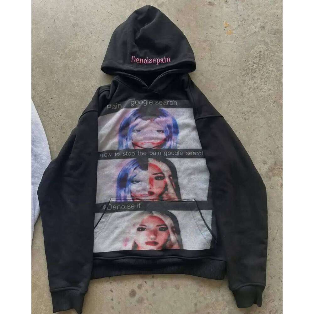 Y2k Hip-Hop Fashion Letter Printing Women Casual Streetwear Sweatshirt Top Gothic Oversized Hoodie Men's Clothing Z260314