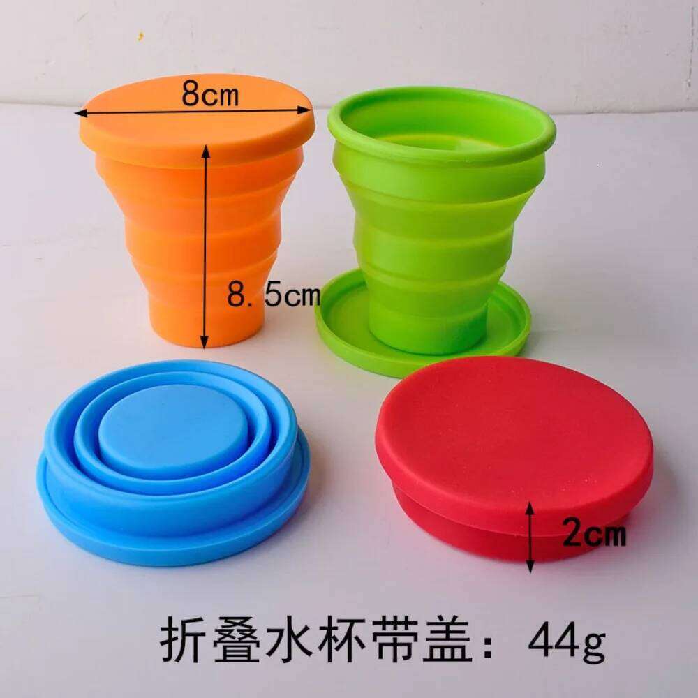 200ml Silicone Cup BPA Free with Lid Portable Outdoor Mug Reusable Travel Collapsible Water Bottle Z260314