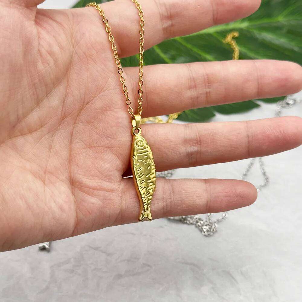 MInimalist Stainless Steel Fish Pendant for Women Waterproof Beach Cute Animal Charm Summer Necklace Jewelry H260312