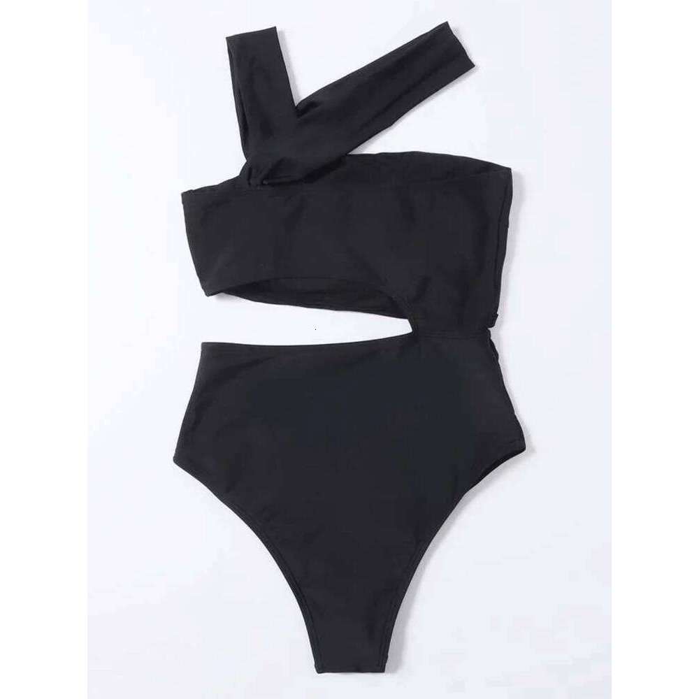 VigoCasey 2026 Solid Shoulder Swimwear Women Sexy Push Up Hollow Swimsuit Monokini Backless Summer Bathing Suit 26H0313