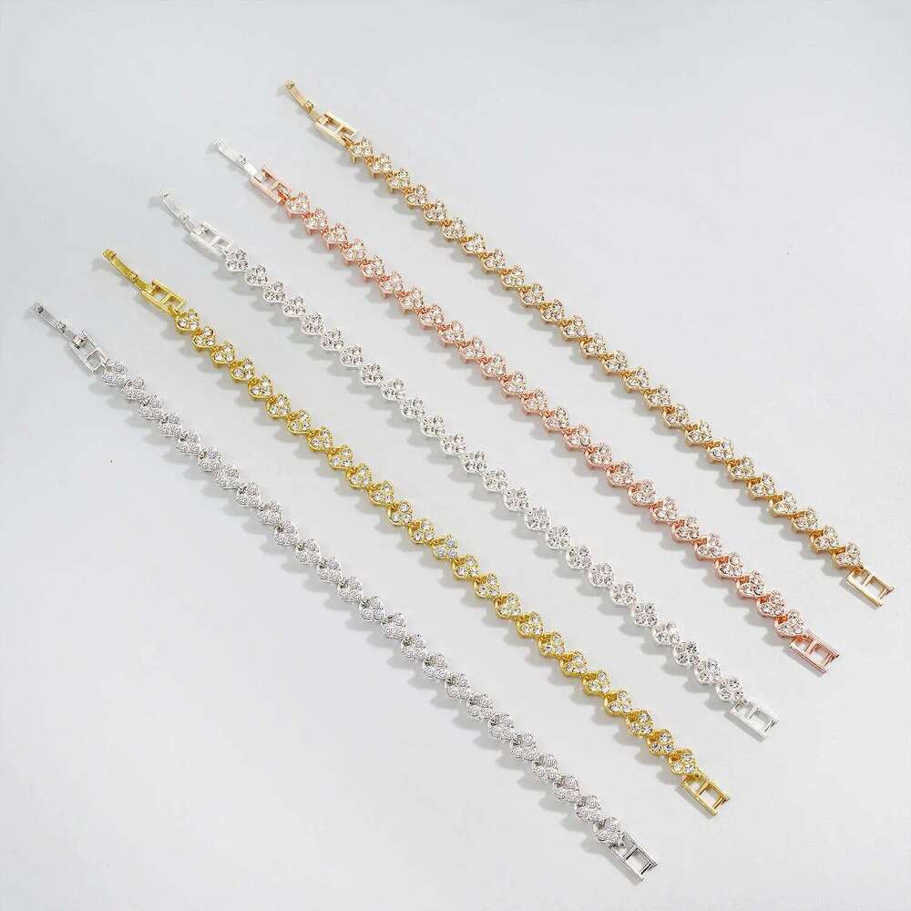 Luxury Roman Crystal Geometric Chain Bracelets for Women Trendy 2024 Goth Full Rhinestone Charm Bangles Wed Jewelry Accessories Z260313