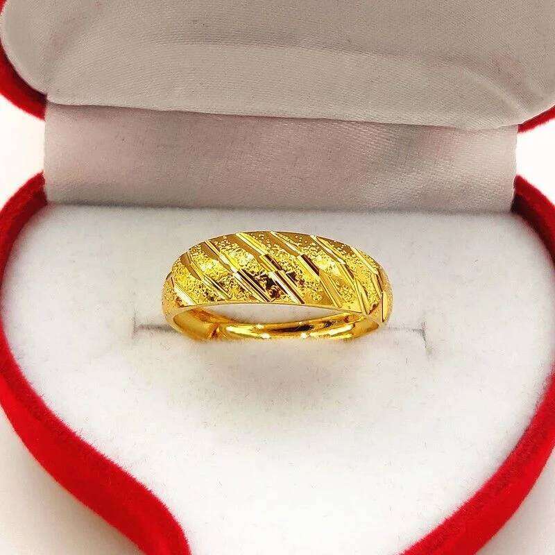 Long Lasting rs' Star Opening Ring for Men and Women Imitation Pure Plated Real 18k Yellow Gold 999 24k Euro Jewelry Never F H260312