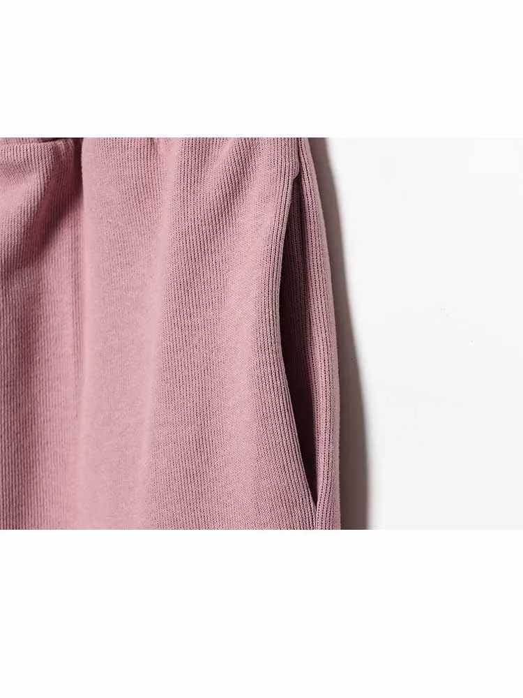 HH Women New Fashion Casual Hooded Long Sleeves Zipper Solid Short JacketDrawstring Loose Wide Leg Long Pants Chic Pants Suit M260313