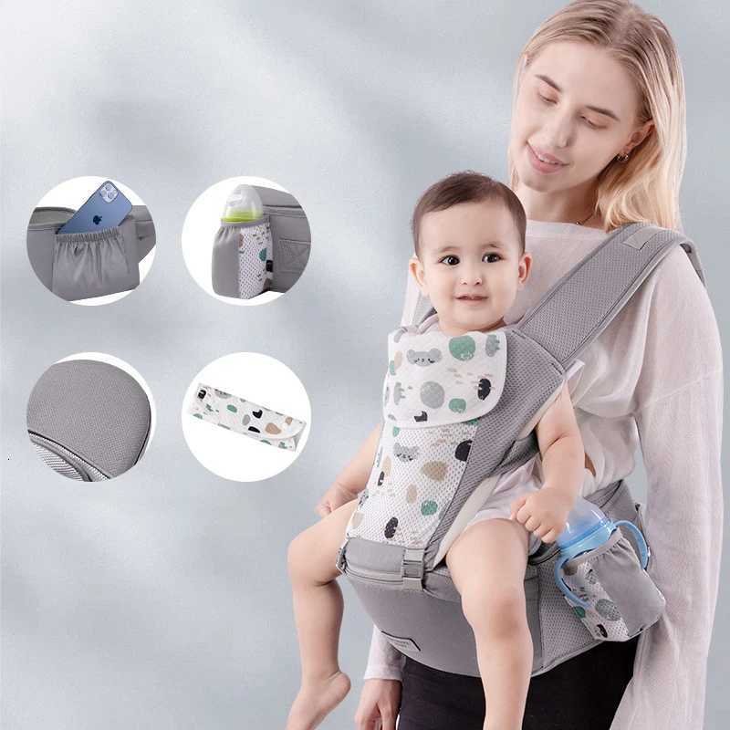 Newborn Ergonomic Baby Carrier Backpack Gray Infant Baby Hipseat Carrier Front Facing Ergonomic Kangaroo Baby Wrap Sling Travel X260313