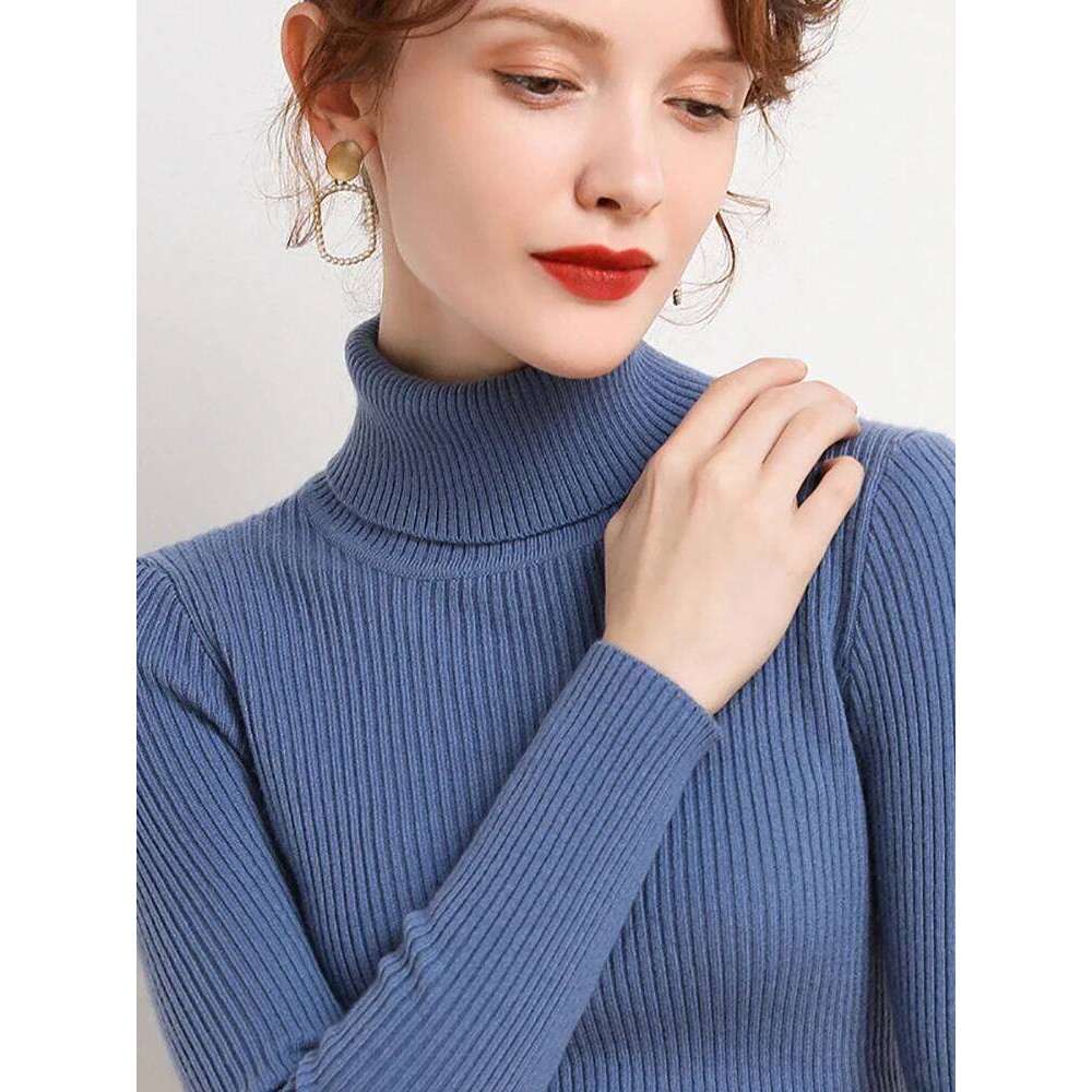 Heliar Fall Turtleneck Sweater Knitted Pullovers Cashmere Jumpers Basic Soft Sweaters For Women 2024 Autumn Winter Z260313