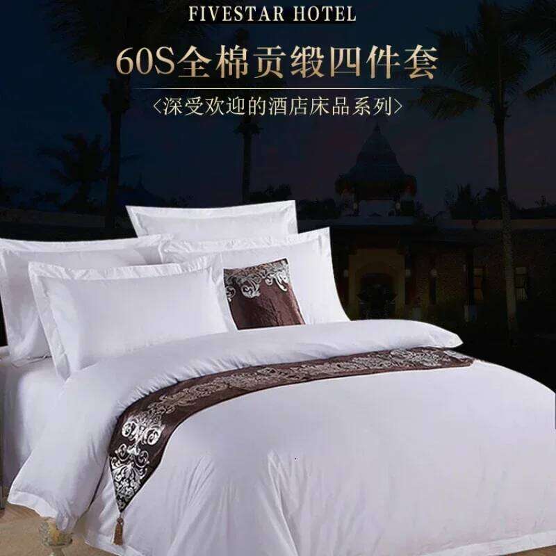 Hotel four-piece set, five-star hotel sheet, quilt cover, special bedding for bed and breakfast, pure cotton linen H260312 - view 5