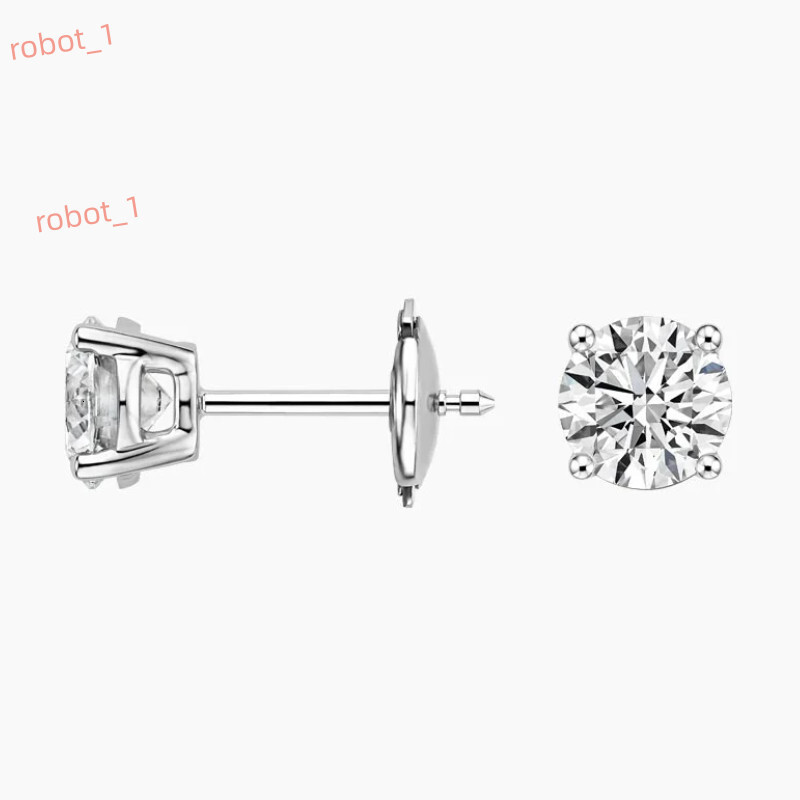14K Solid Gold Earrings 03ct 05ct Lab Grown Diamond Stud Earrings Luxury Jewelry with Lab CVD HPHT Diamonds