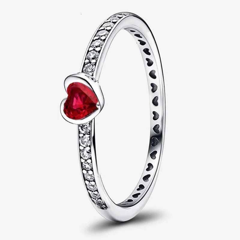 925 Sterling Silver Zircon Gorgeous Shine Simplicity Heart Crown Ring For Women Party Cute Romantic High Quality Jewelry H260312