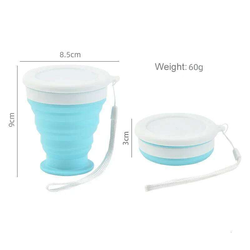 2023 Folding Cup Foldable Collapsible Telescopic Silicone Bottle Outdoor Travel Children Cups Teacups Ware Jug Drink Water Z260314