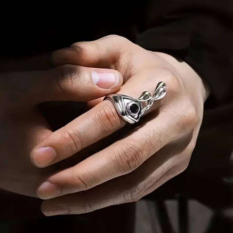 24Pieces Vintage Punk Rings Set For Women Men Mix Style Hip Hop Heart Flowers Skull Eye Finger Ring Jewelry Party Gift H260312