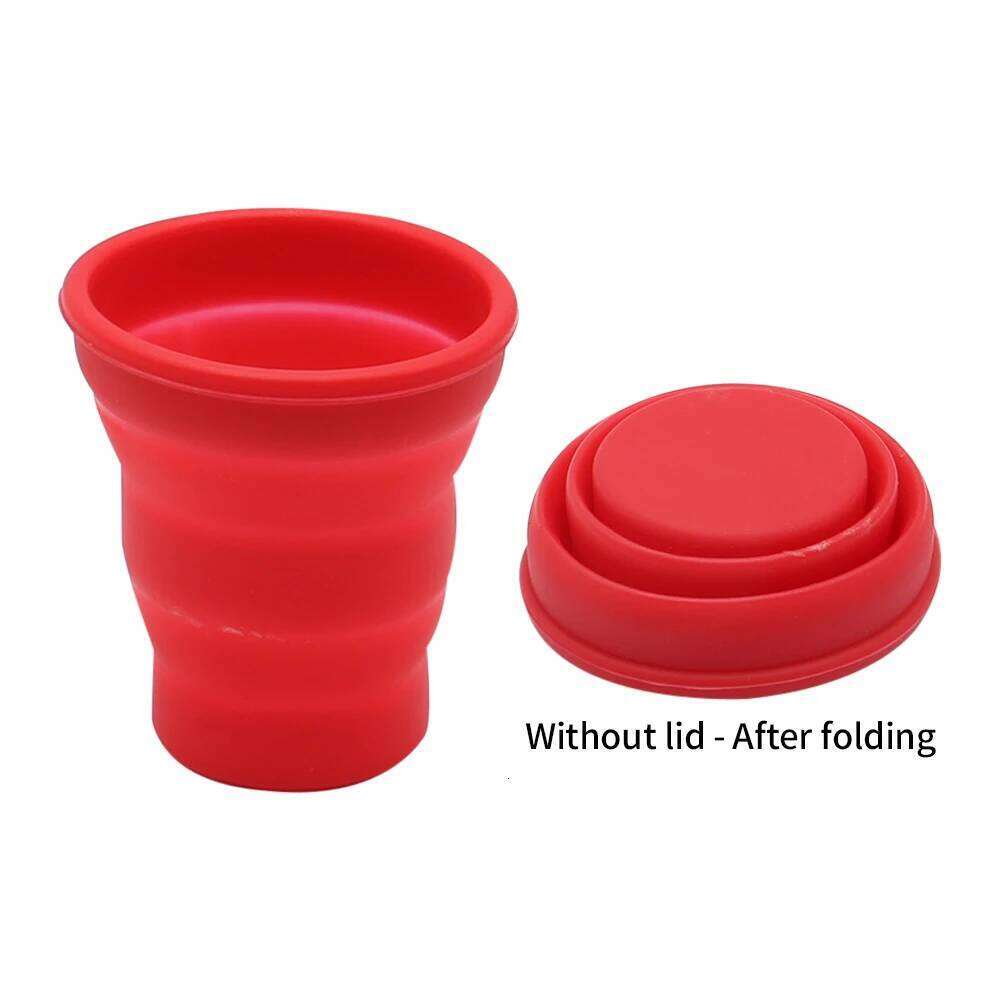 200ml Portable Silicone Folding Water Cup Outdoor Heat Resistant Telescopic Collapsible Foldable Mug For Travel Camping Z260313