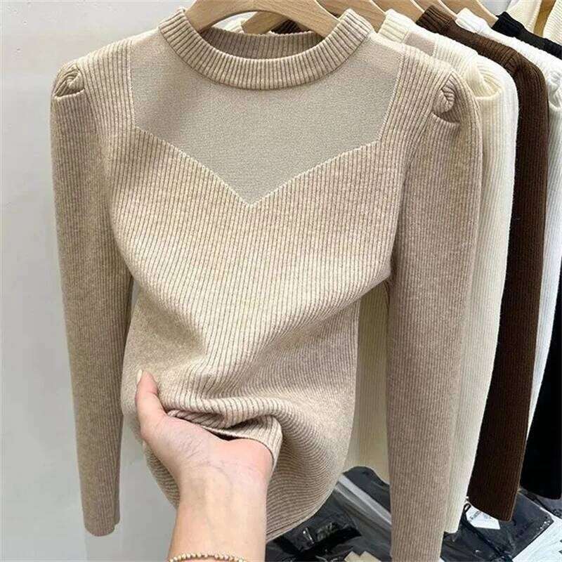 Autumn And Winter New Round Neck Slim Fit Fashion Women's Pullover Leisure Comfortable Elegant Female Sweater Z260313