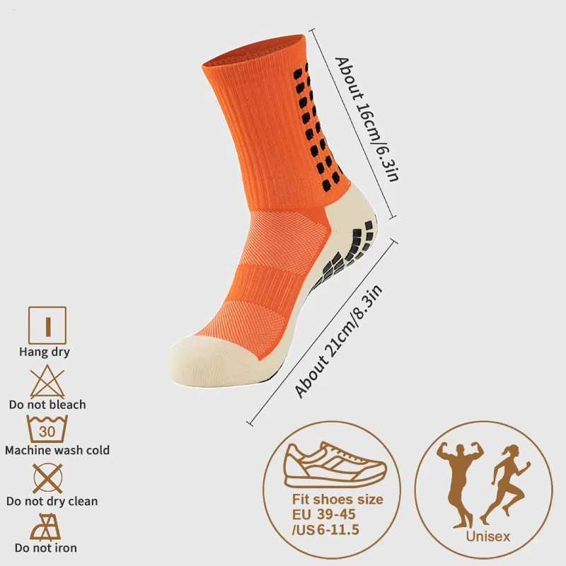 Anti-slip Football Socks Non-slip Soccer Basketball Tennis Outdoor Sport Socks Grip Cycling Riding Men Socks D260313