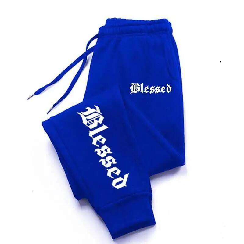 Letter of Blessing printed and women's Y2K pants Jogging activewear leggings Sportswear men's drawstring sweatpants Z260315