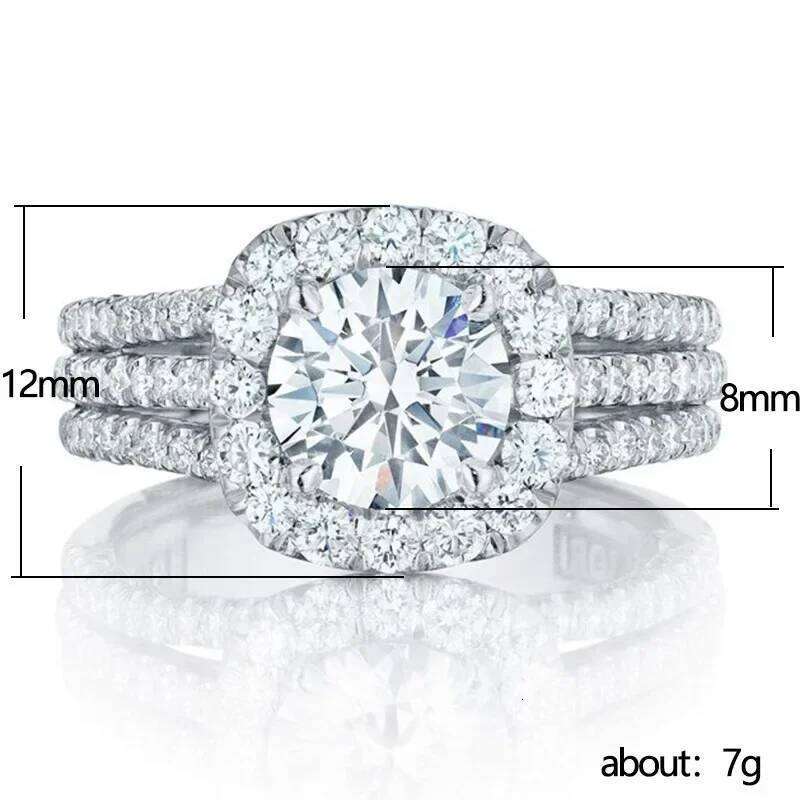 Trendy Women with Brilliant Cubic Zirconia Engagement Rings Fashion Wedding Party Jewelry Drop Shipping H260312