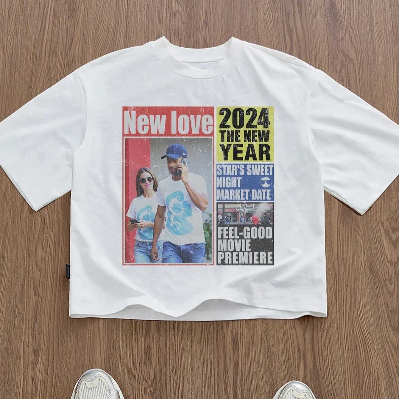 Y2k Top Oversized T-shirt Harajuku Goth Street Retro Men Hip Hop Women T-shirt Summer American Alphabet Print Graphic T-shirt D260313