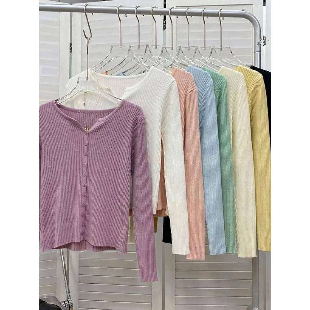 zjaiss 2026 New V-Neck Temperament Small Fragrant Wind Women Loose All Sweater Coat Special Offer Cardigan Z260314