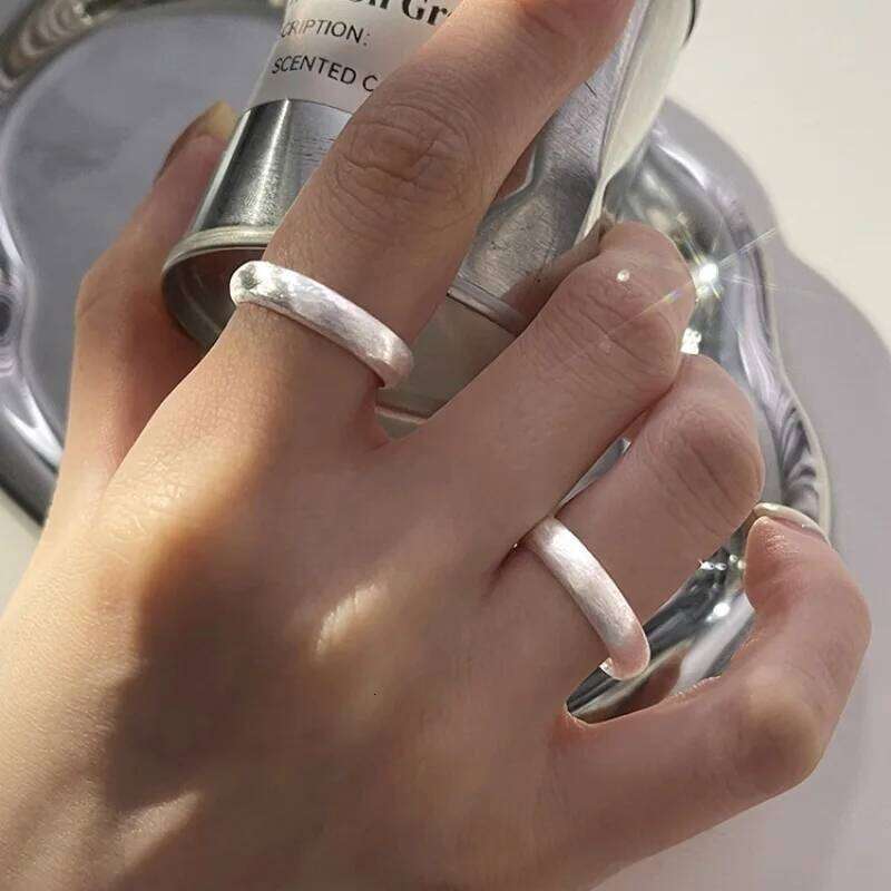 925 Sterling Silver Irregular Bump Narrow Open Rings For Women Female Simple Retro Style Handmade Fine Jewelry Bijoux Birthday H260312