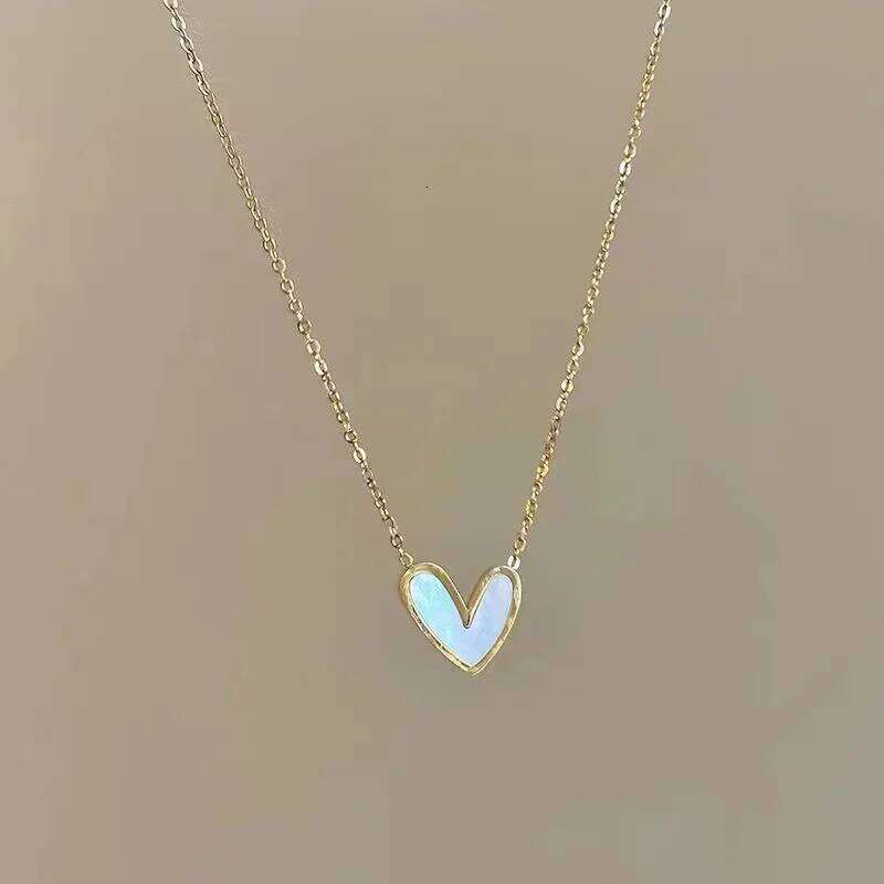 Trendy Korean Simple Heart Pendant Choker Necklaces For Woman Clavicle Chain Necklace for Women Girls New Party Gifts Jewelry H260312