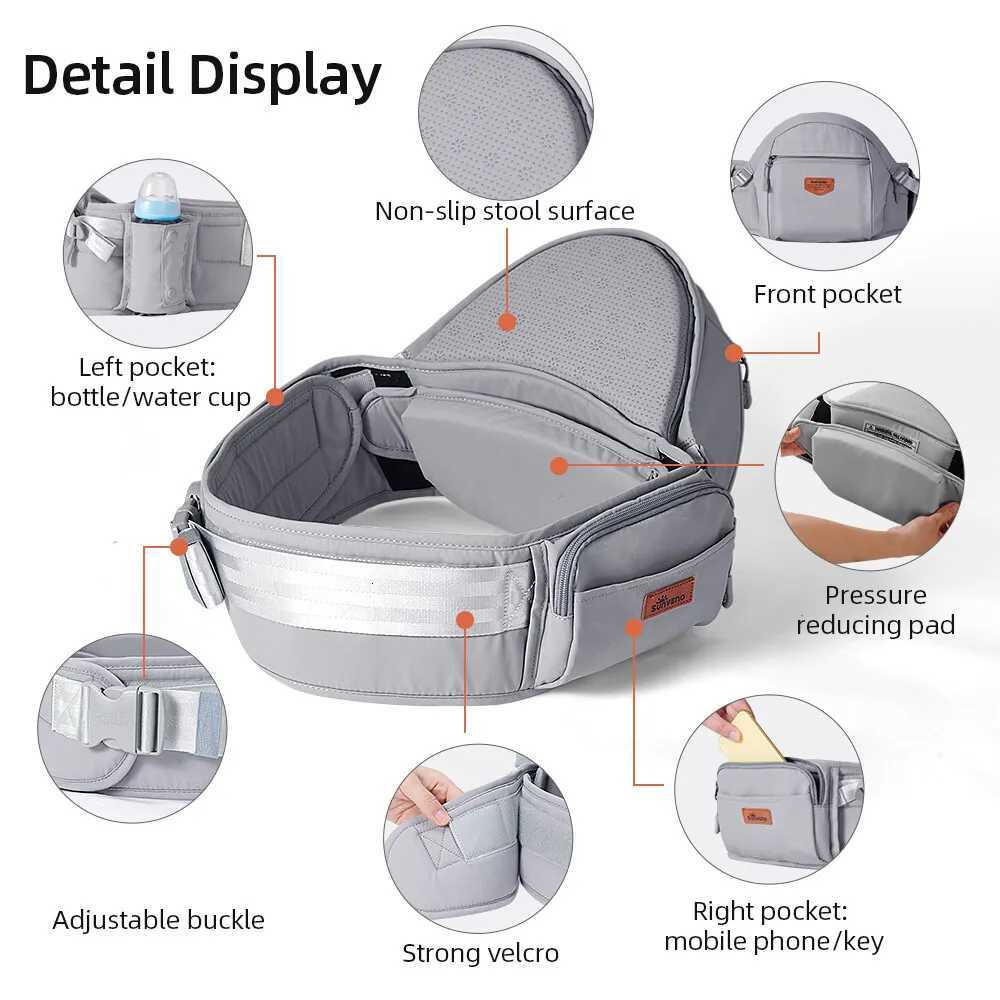 Sunveno Convinient Ergonomic Baby Carrier Infant Hip Seat Toddler Waist Seat Stool Carrier Baby Carrier Adjustable Comfortable X260313