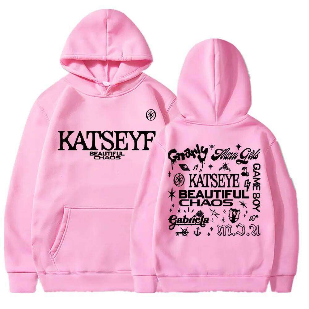 Kpop Katseye Beautiful Chaos Album Tour Fashion Retro Harajuku Men Women Sportwear Fleece Oversize Streetwear Hoodies Z260315