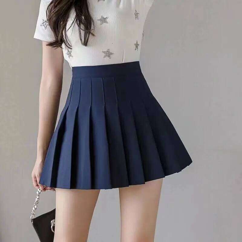 2024 New Sexy Women Pleated High Waist Summer Vintage Mini Skirts Korean Tennis Student White Designed Dance Skirt Z260314