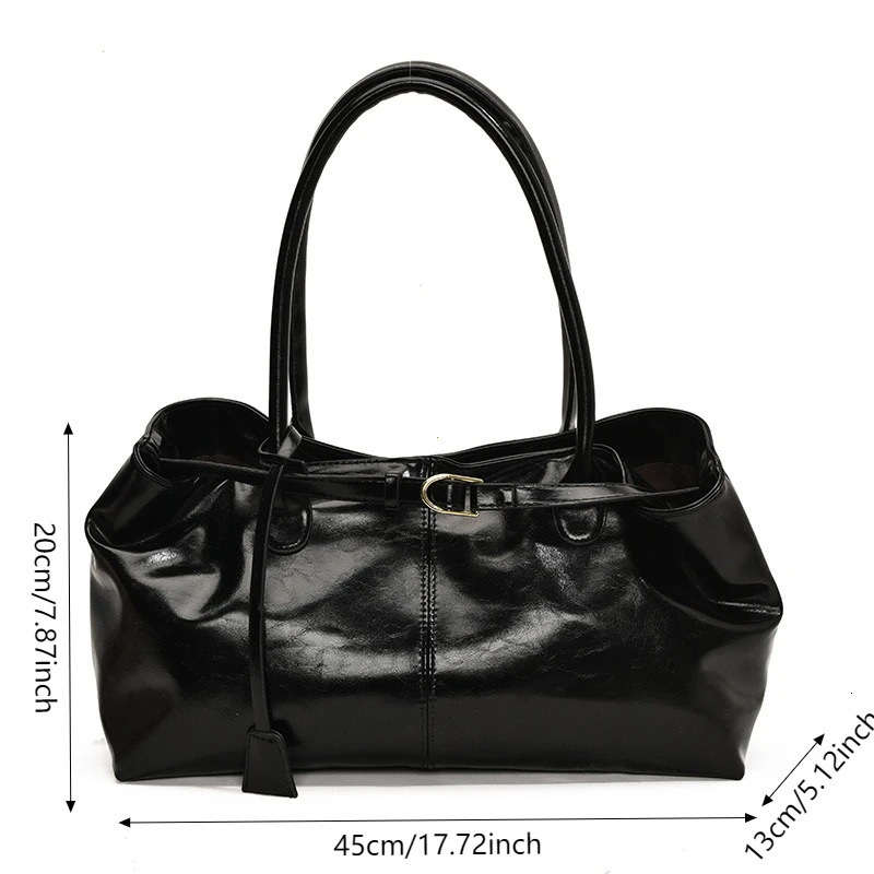 Vintage Handbag for Women Large Capacity 2026 Underarm Commuting Bag Fashion Female Casual Single Shoulder Tote Bag Handbags 260303