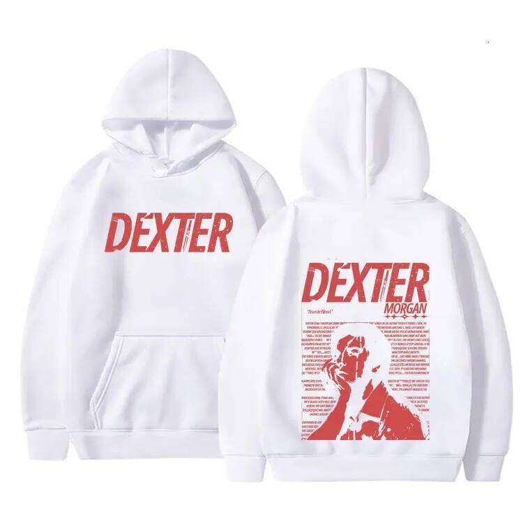 Retro TV game Dexter Morgan men's fashionable high-quality casual Harajuku hoodie Z260315