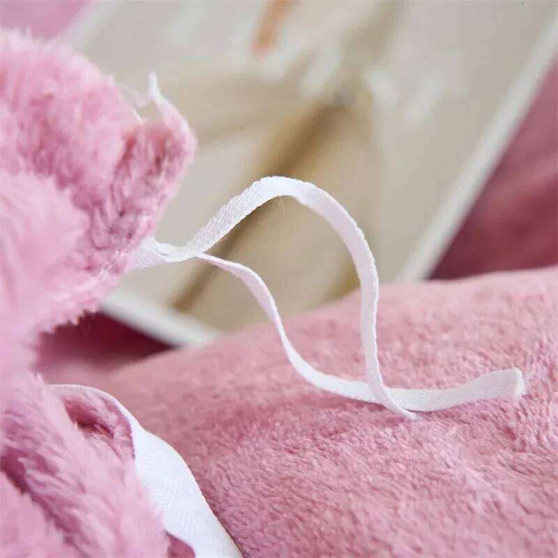 2024 new thickened autumn and winter solid color double-parcel milk fleece four-piece warm quilt cover bed sheet mattress kit H260312 - view 5
