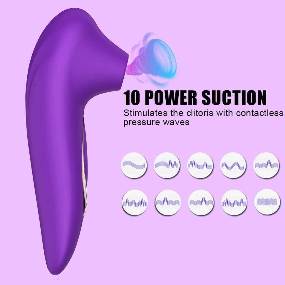 Powerful Suction Cup Sucking Vibrator Clitoral Nipple Oral Vacuum Stimulating Massager for Female Masturbation Sex Toy 26H0313